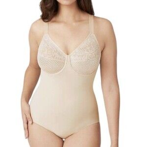 Wacoal Visual Effects Body Briefer with Minimizer Bra 36C New 801210 Sand